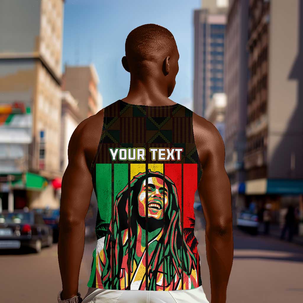 Personalised Jamaica Men Tank Top Reggae Festival Bob Marley Abstract Portrait LT7