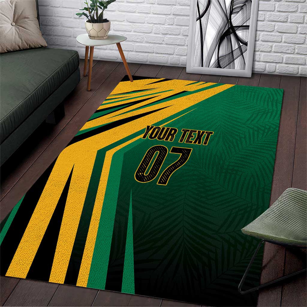 Afro-Jamaican Tropical Palm Personalized Area Rug LT7