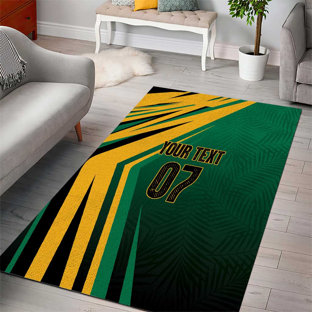 Afro-Jamaican Tropical Palm Personalized Area Rug LT7