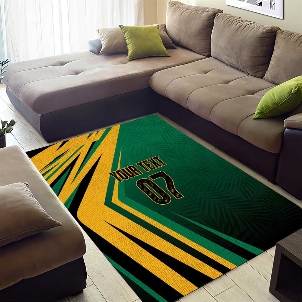 Afro-Jamaican Tropical Palm Personalized Area Rug LT7