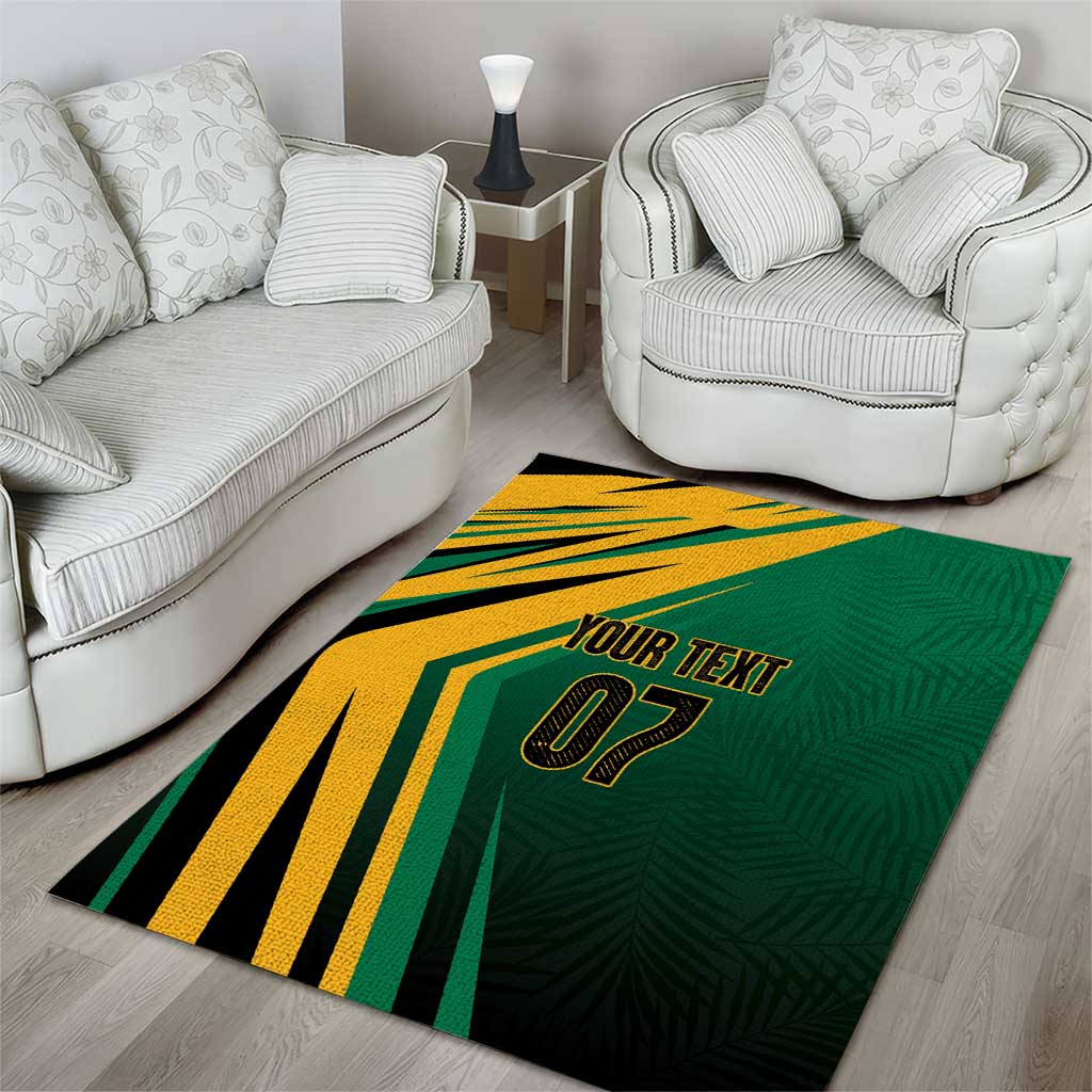 Afro-Jamaican Tropical Palm Personalized Area Rug LT7