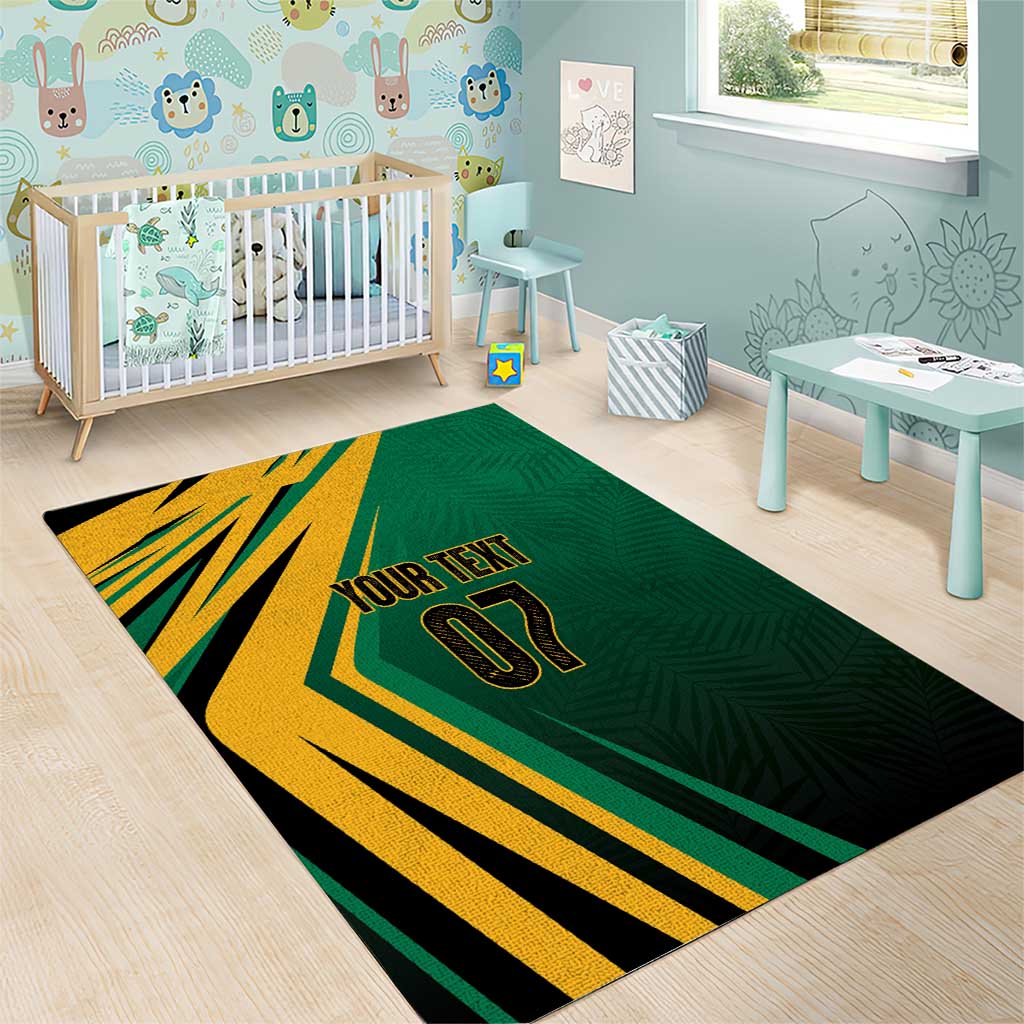 Afro-Jamaican Tropical Palm Personalized Area Rug LT7
