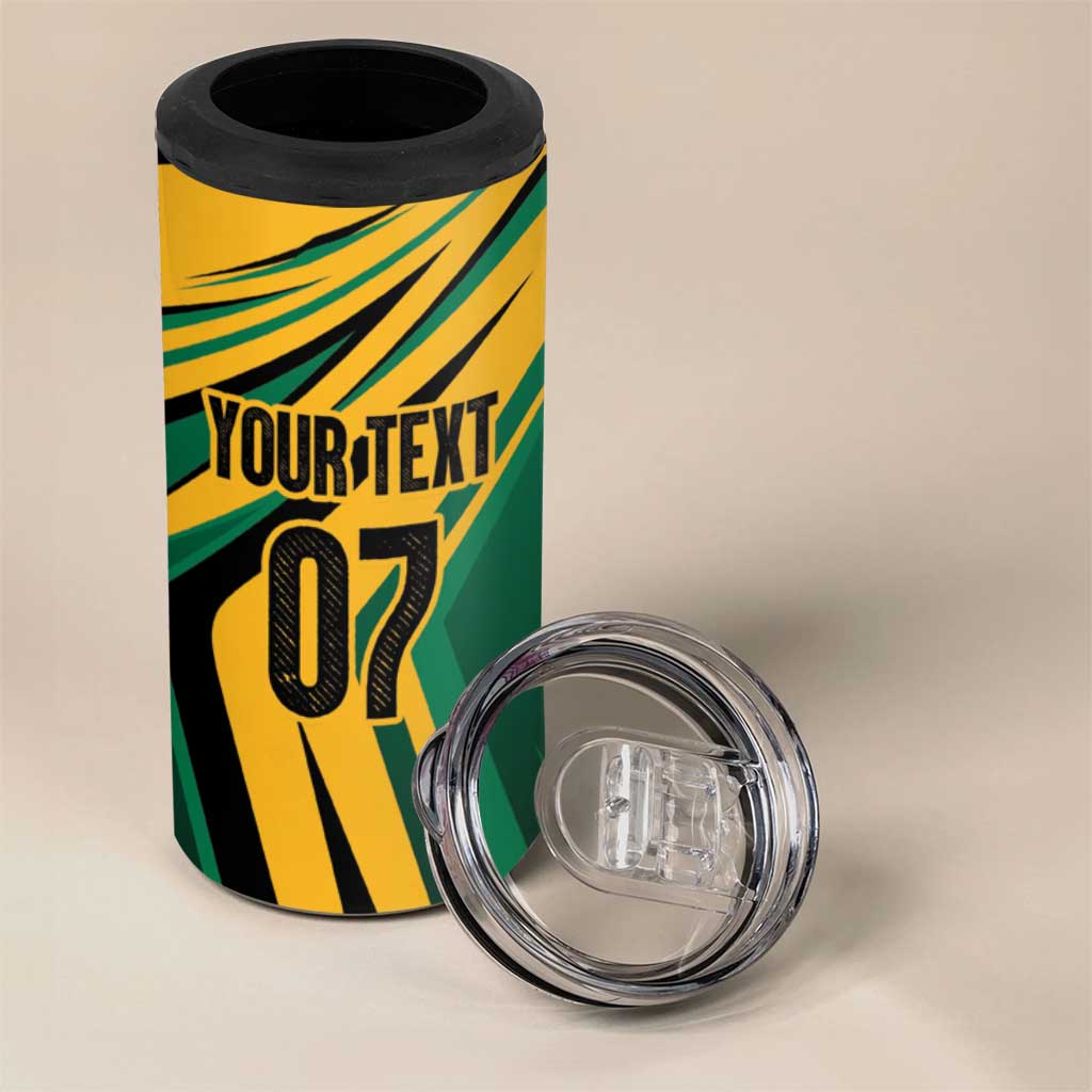 Afro-Jamaican Tropical Palm Personalized 4 in 1 Can Cooler Tumbler LT7