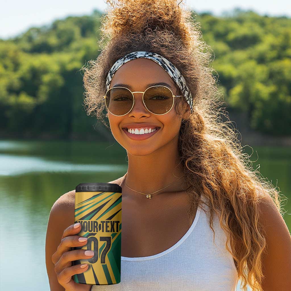 Afro-Jamaican Tropical Palm Personalized 4 in 1 Can Cooler Tumbler LT7