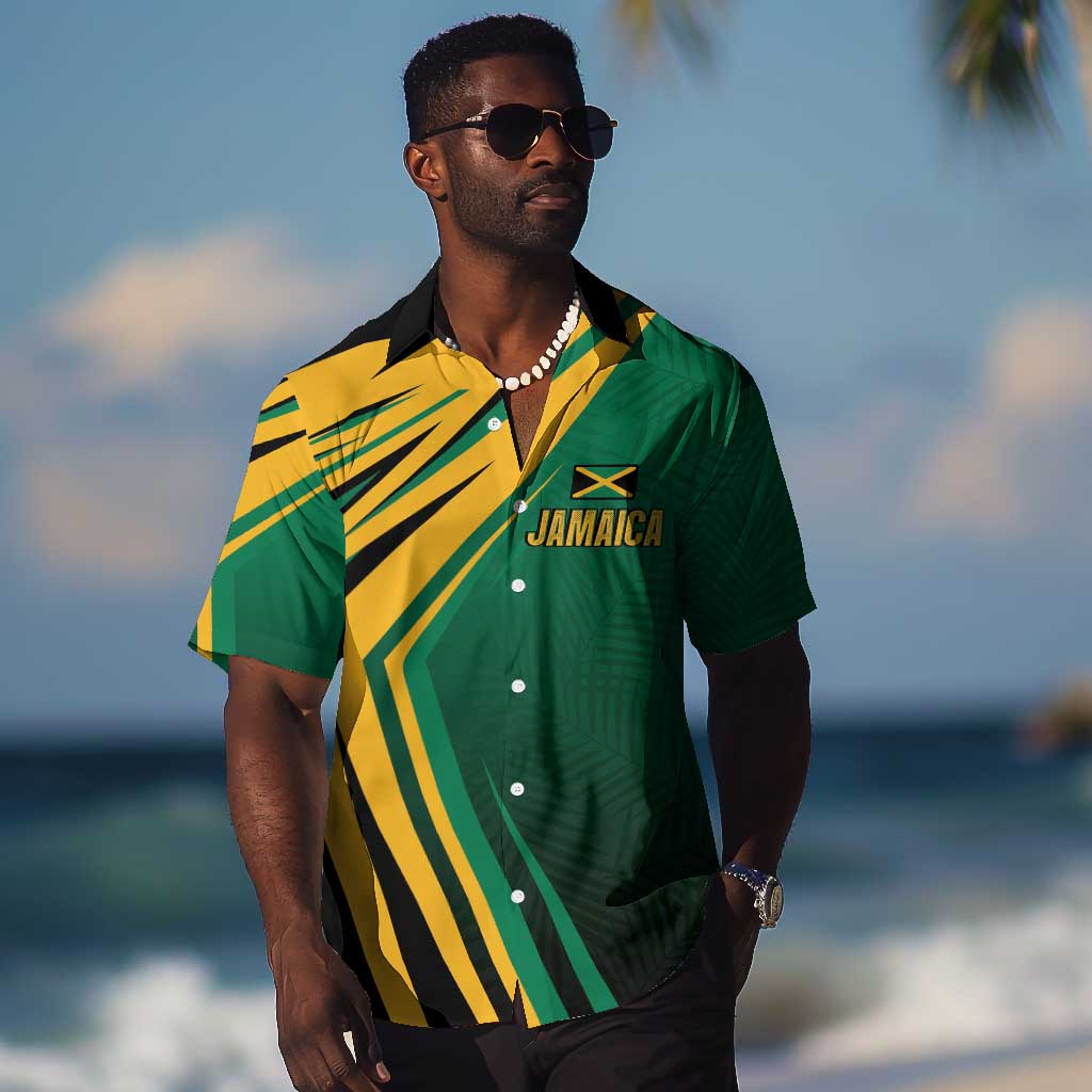 Afro-Jamaican Tropical Palm Personalized Hawaiian Shirt LT7