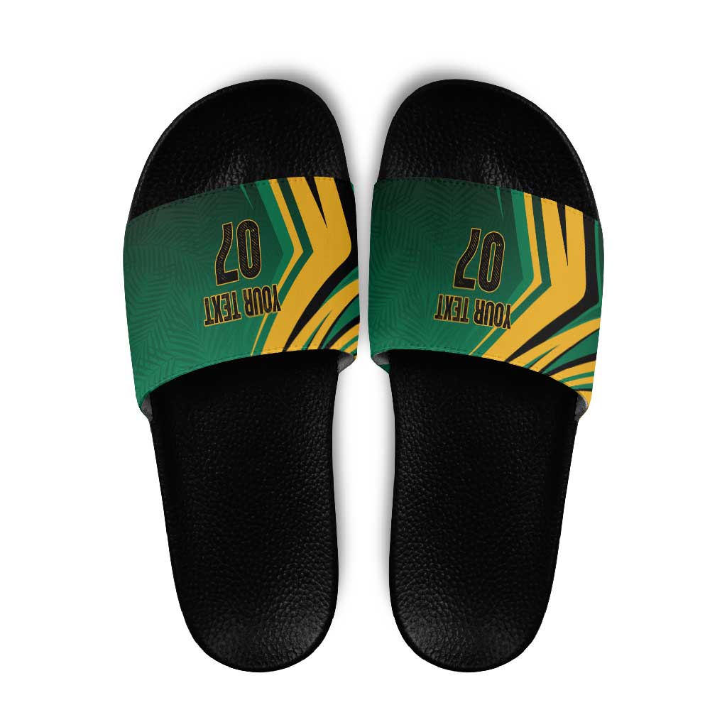 Jamaica Tropical Palm Personalized Slide Sandals LT7