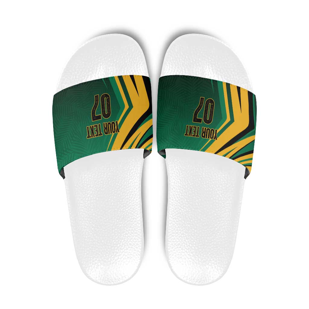 Jamaica Tropical Palm Personalized Slide Sandals LT7