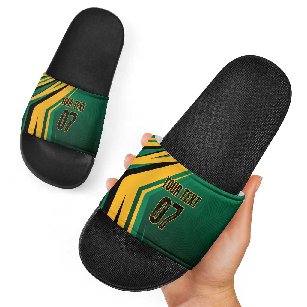 Jamaica Tropical Palm Personalized Slide Sandals LT7