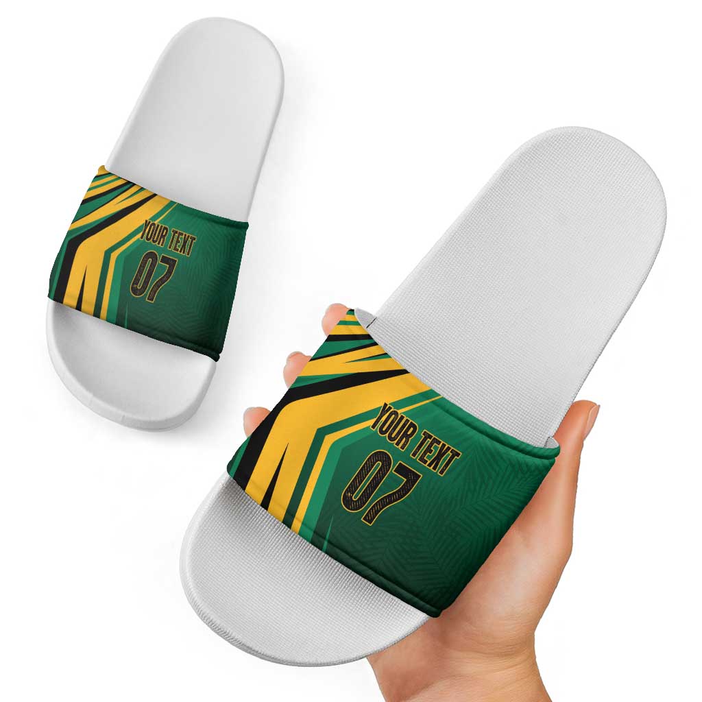 Jamaica Tropical Palm Personalized Slide Sandals LT7
