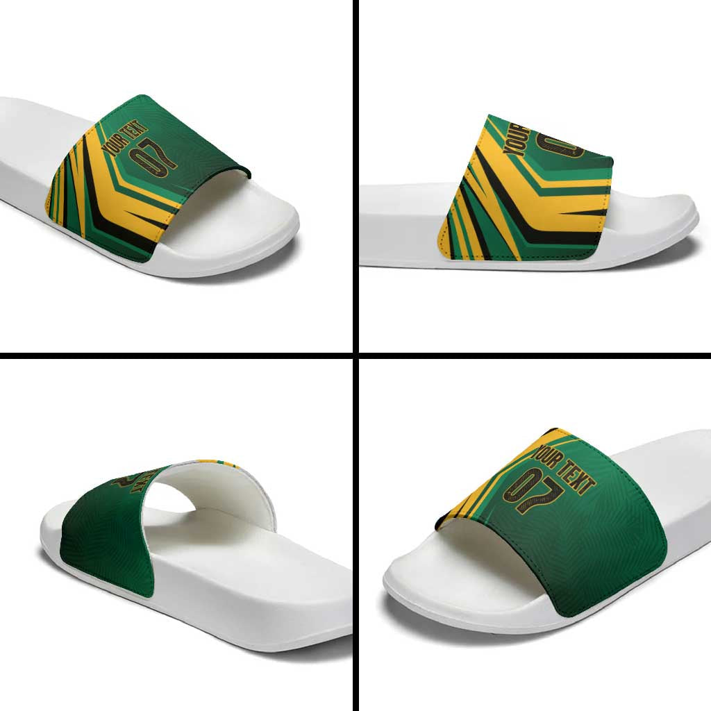 Jamaica Tropical Palm Personalized Slide Sandals LT7