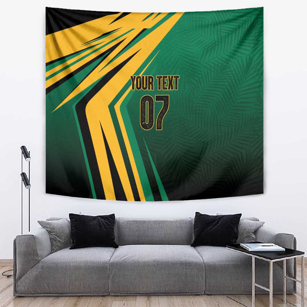 Afro-Jamaican Tropical Palm Personalized Tapestry LT7