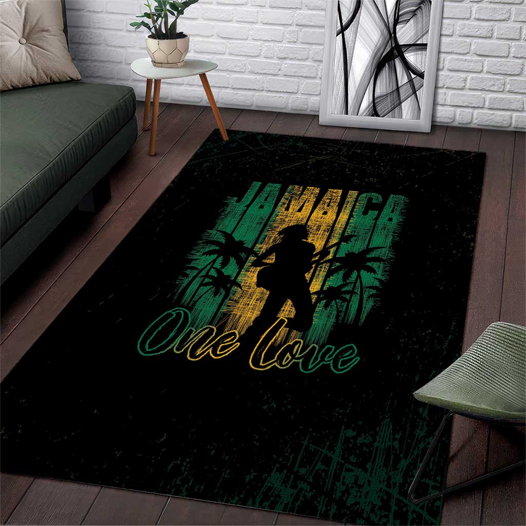 Afro-Jamaican One Love Grunge Area Rug Jamrock LT7