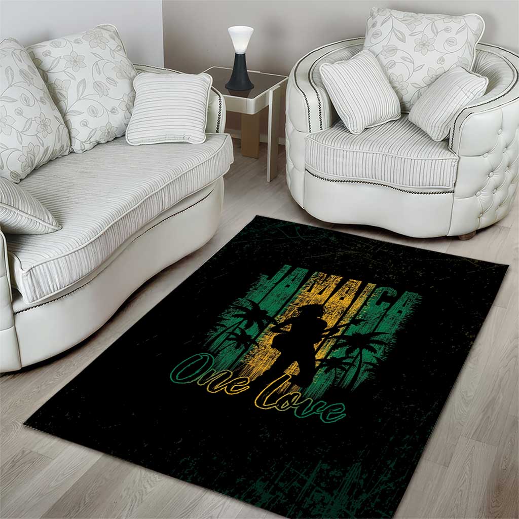 Afro-Jamaican One Love Grunge Area Rug Jamrock LT7