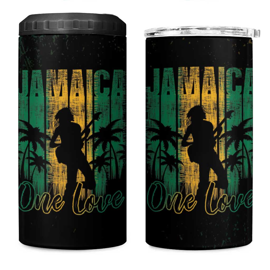 Afro-Jamaican One Love Grunge 4 in 1 Can Cooler Tumbler Jamrock LT7