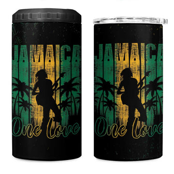 Afro-Jamaican One Love Grunge 4 in 1 Can Cooler Tumbler Jamrock LT7