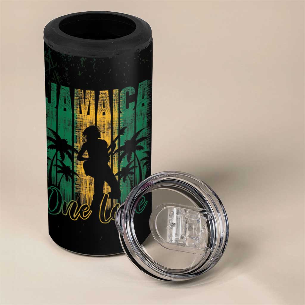 Afro-Jamaican One Love Grunge 4 in 1 Can Cooler Tumbler Jamrock LT7