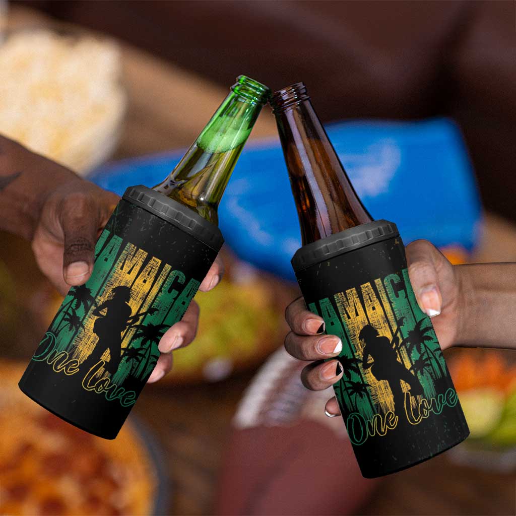 Afro-Jamaican One Love Grunge 4 in 1 Can Cooler Tumbler Jamrock LT7