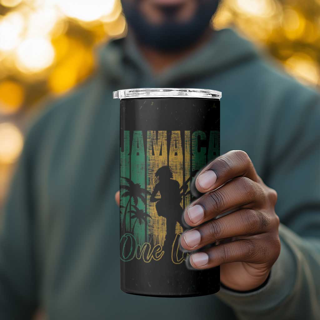 Afro-Jamaican One Love Grunge 4 in 1 Can Cooler Tumbler Jamrock LT7