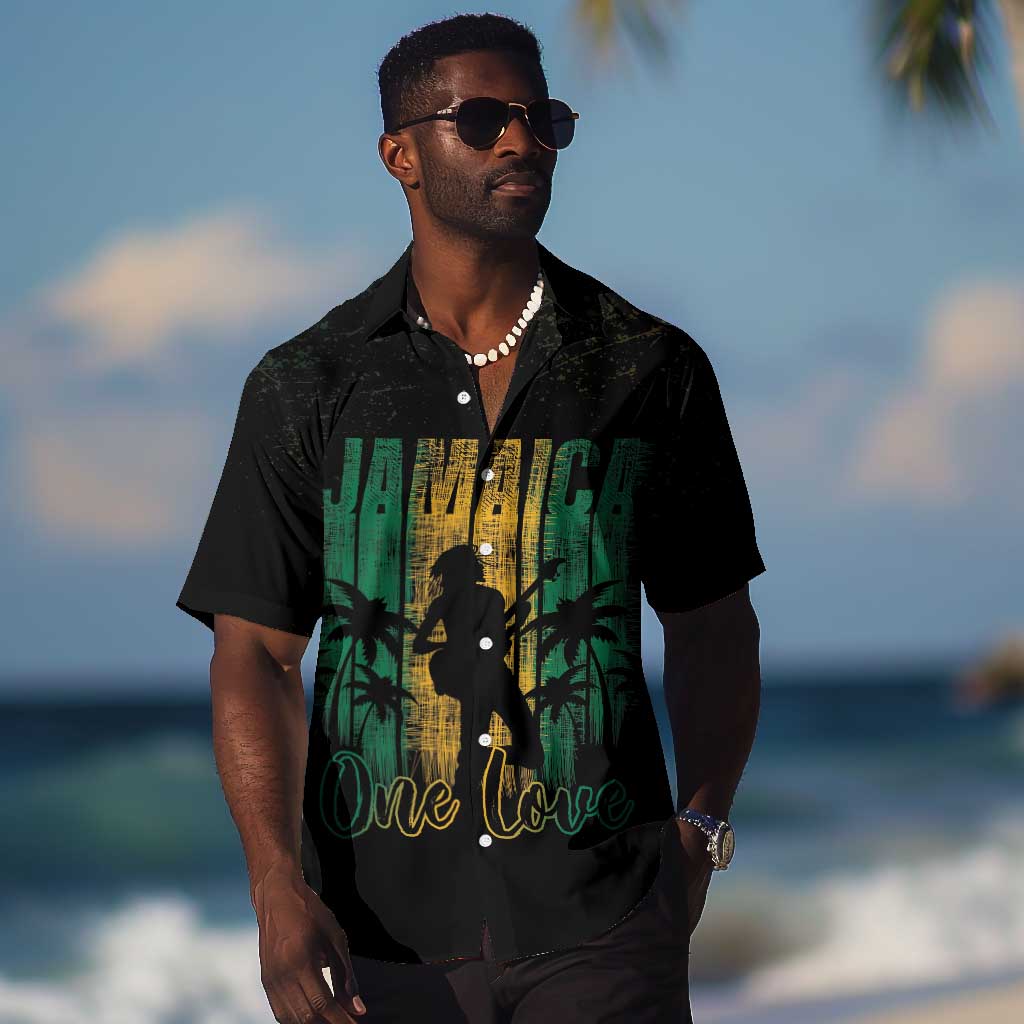 Afro-Jamaican One Love Grunge Hawaiian Shirt Jamrock LT7
