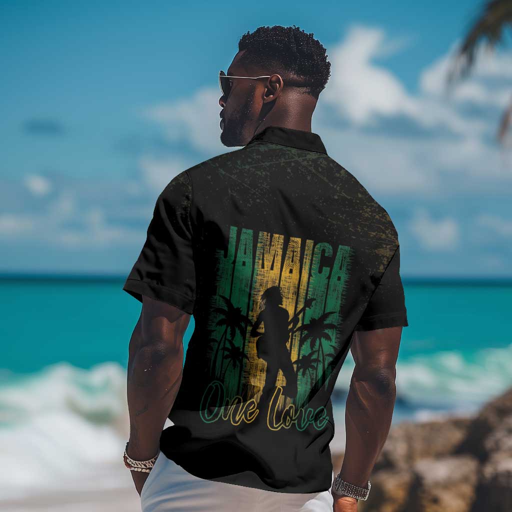 Afro-Jamaican One Love Grunge Hawaiian Shirt Jamrock LT7