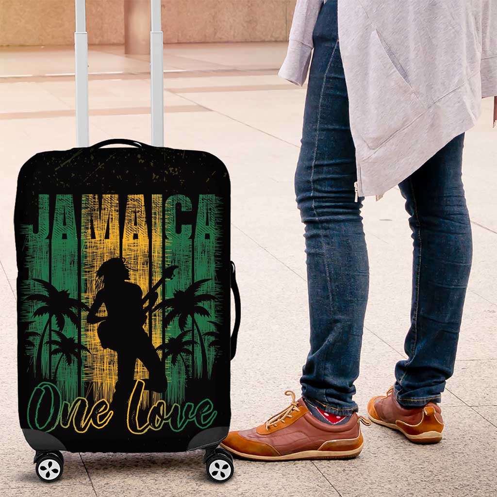 Jamaica One Love Grunge Luggage Cover Jamrock LT7