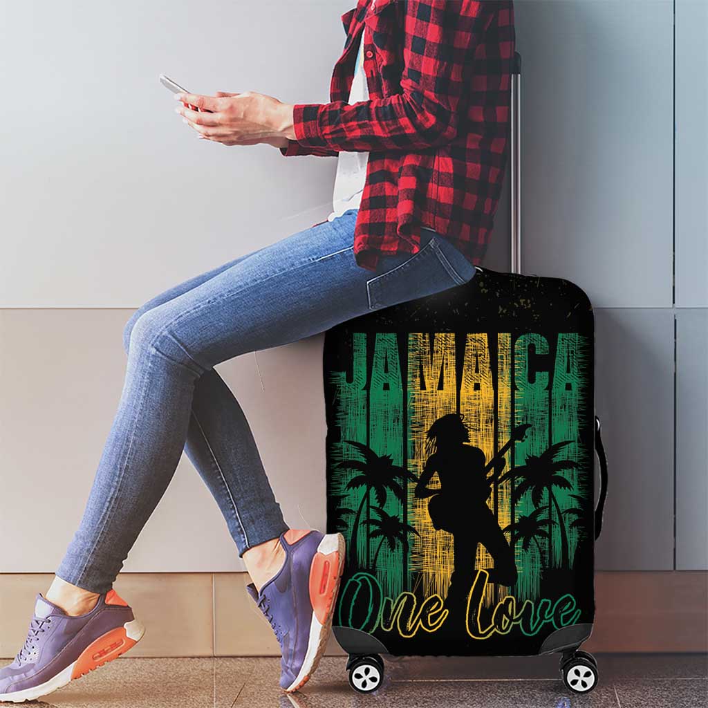 Jamaica One Love Grunge Luggage Cover Jamrock LT7
