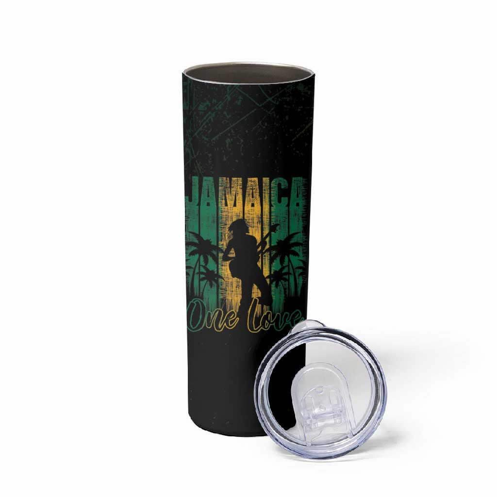 Afro-Jamaican One Love Grunge Skinny Tumbler Jamrock LT7