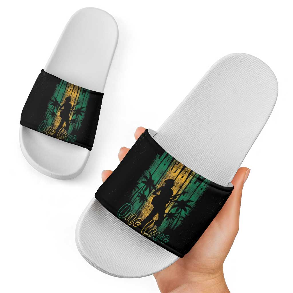Jamaica One Love Grunge Slide Sandals Jamrock LT7