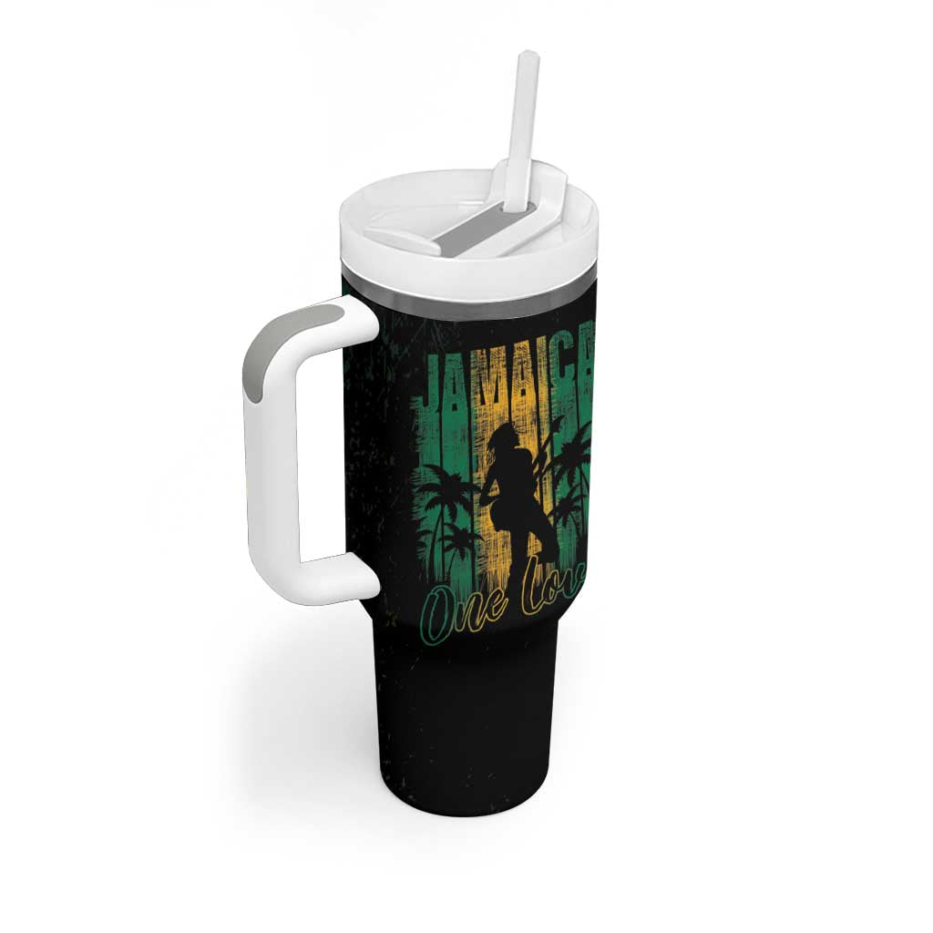 Afro-Jamaican One Love Grunge Tumbler With Handle Jamrock LT7