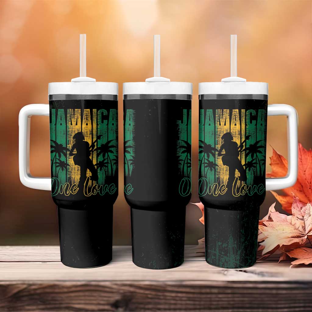 Afro-Jamaican One Love Grunge Tumbler With Handle Jamrock LT7