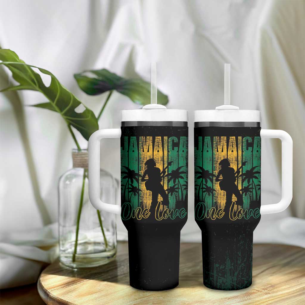 Afro-Jamaican One Love Grunge Tumbler With Handle Jamrock LT7