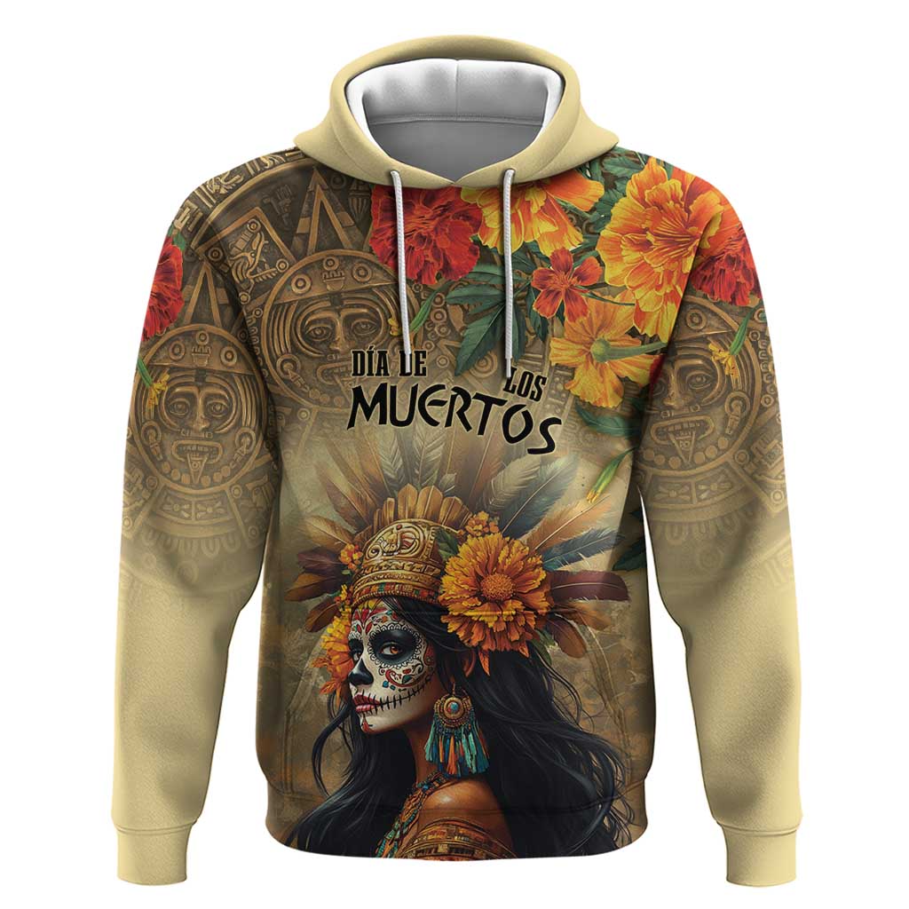 Dia de Los Muertos Mexico Hoodie Aztec Goddess Mictecacihuatl LT7