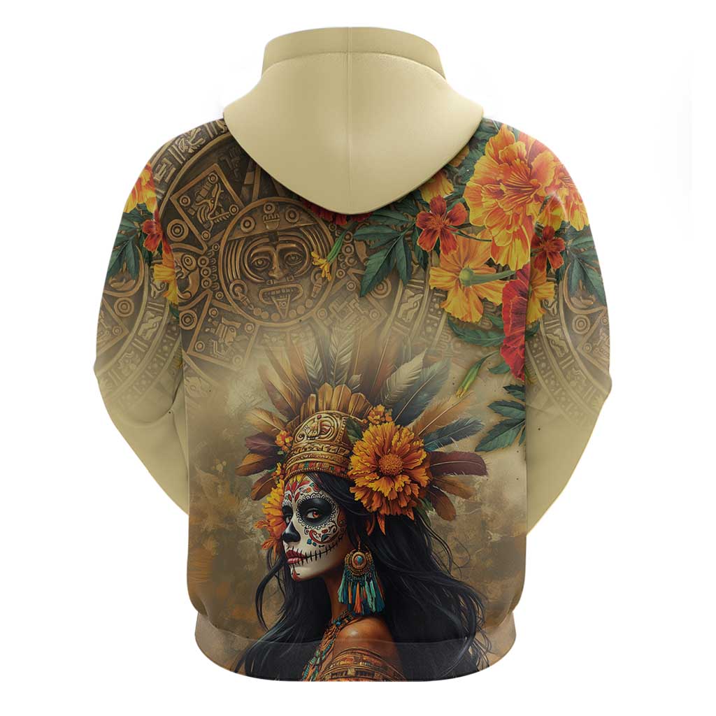 Dia de Los Muertos Mexico Hoodie Aztec Goddess Mictecacihuatl LT7