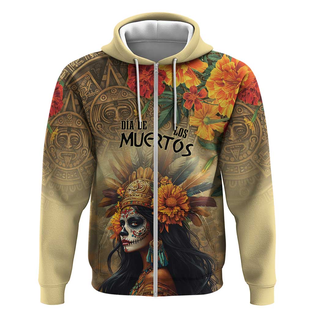 Dia de Los Muertos Mexico Hoodie Aztec Goddess Mictecacihuatl LT7