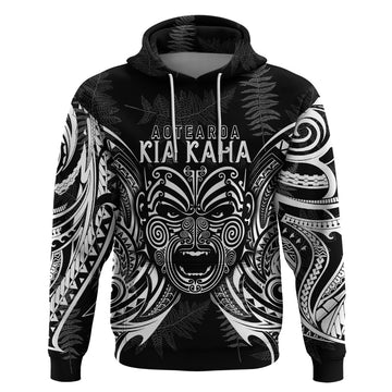 Custom New Zealand Rugby Hoodie 2023 World Cup Aotearoa Haka Face LT7