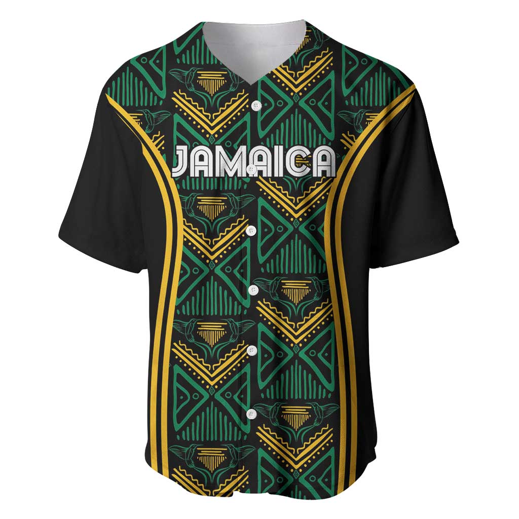 Afro-Jamaica Custom Baseball Jersey Reggae Boyz Ethnic Motifs LT7