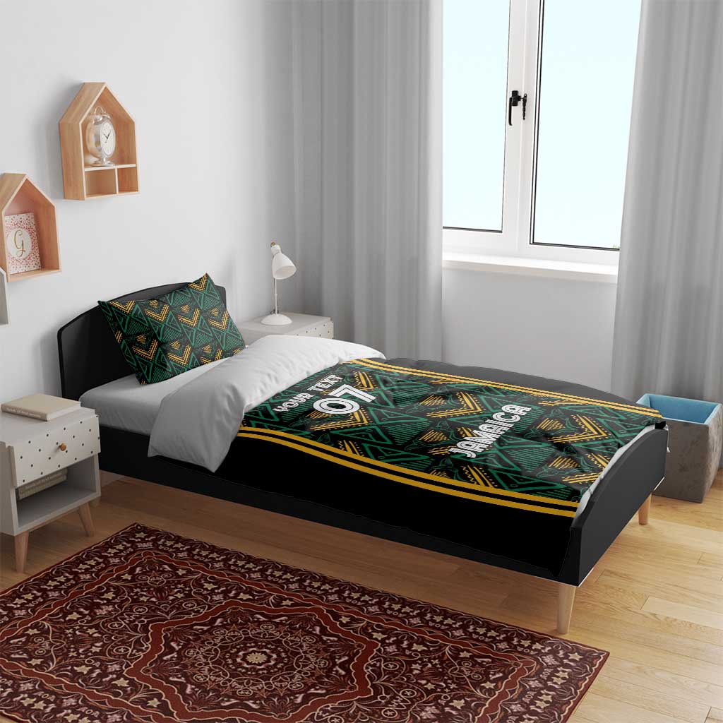 Afro-Jamaica Custom Bedding Set Reggae Boyz Ethnic Motifs LT7