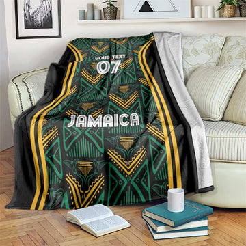 Afro-Jamaica Custom Blanket Reggae Boyz Ethnic Motifs LT7