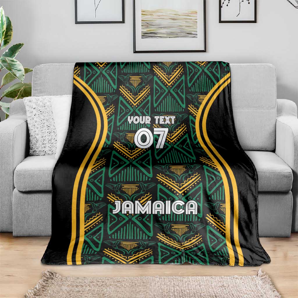 Afro-Jamaica Custom Blanket Reggae Boyz Ethnic Motifs LT7