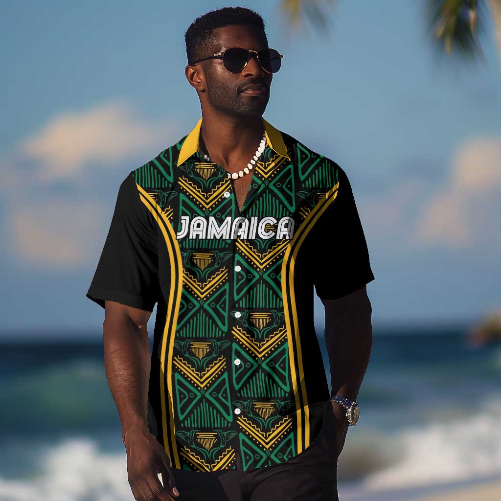 Afro-Jamaica Custom Hawaiian Shirt Reggae Boyz Ethnic Motifs LT7