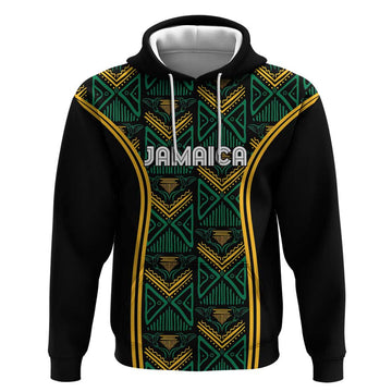 Jamaica Reggae Boyz Custom Hoodie Ethnic Motifs LT7
