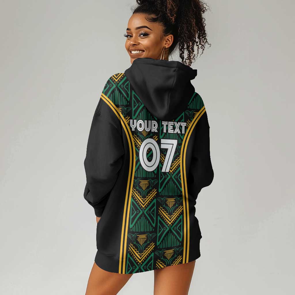 Afro-Jamaica Custom Hoodie Dress Reggae Boyz Ethnic Motifs LT7