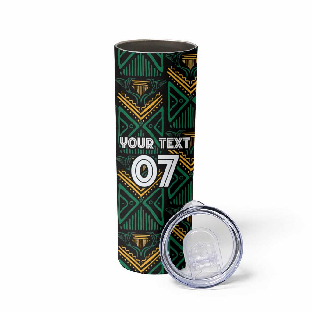 Afro-Jamaica Custom Skinny Tumbler Reggae Boyz Ethnic Motifs LT7