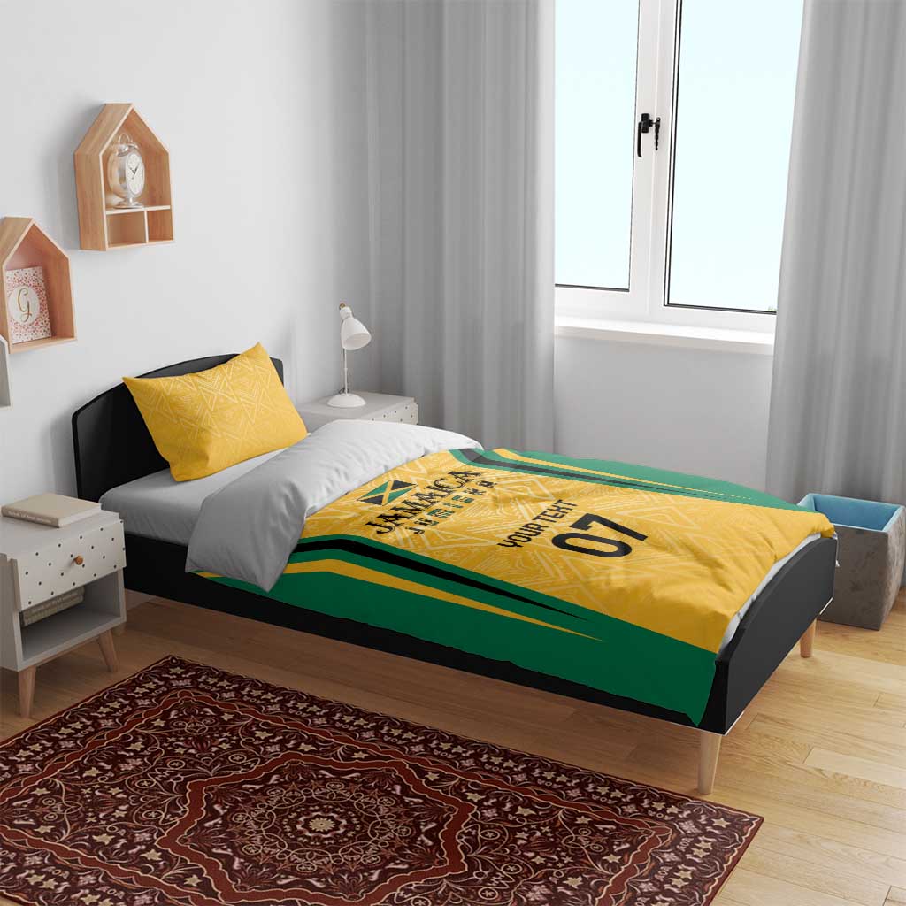 Afro-Jamaica Custom Bedding Set Golden Ethnic Motifs LT7