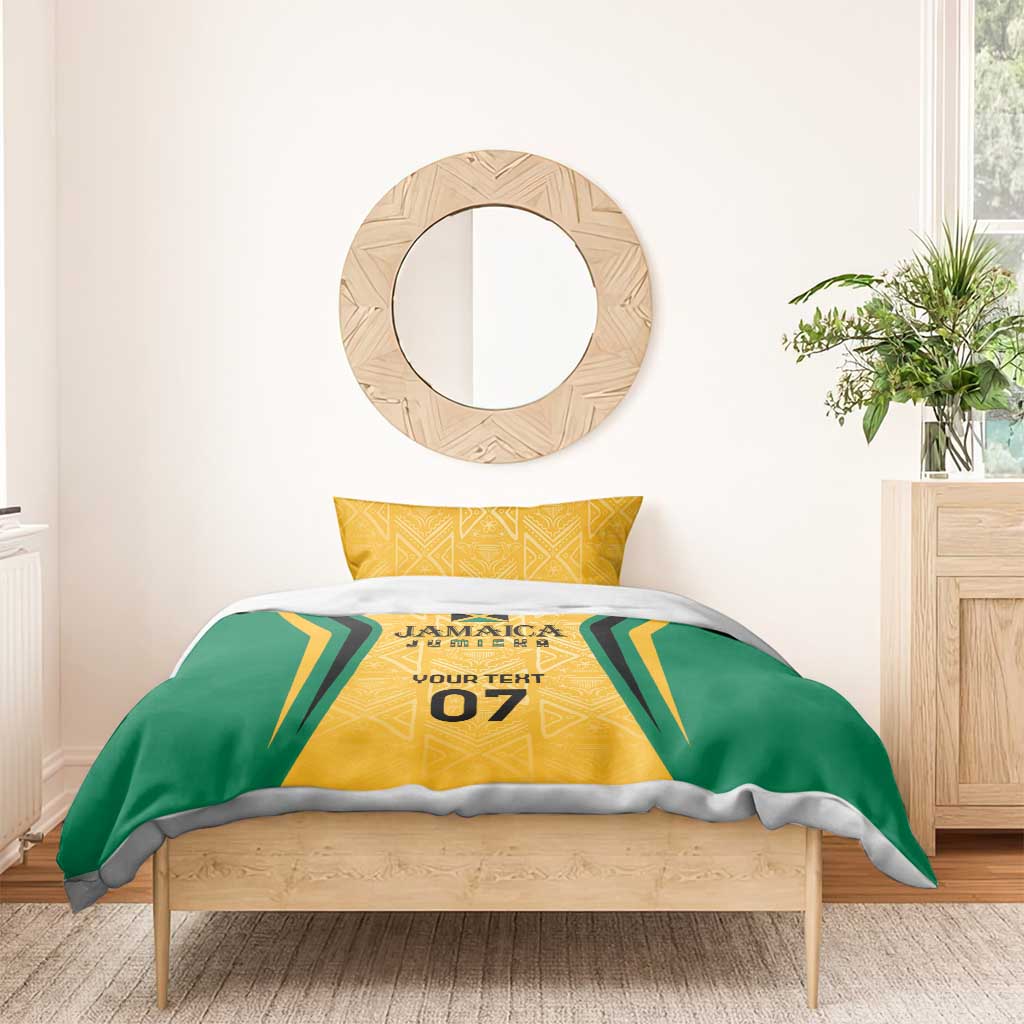 Afro-Jamaica Custom Bedding Set Golden Ethnic Motifs LT7