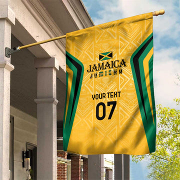 Afro-Jamaica Custom Garden Flag Golden Ethnic Motifs LT7