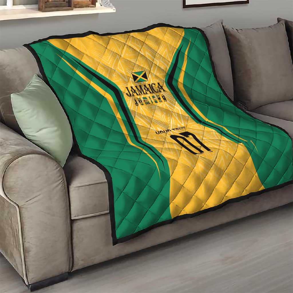Afro-Jamaica Custom Quilt Golden Ethnic Motifs LT7
