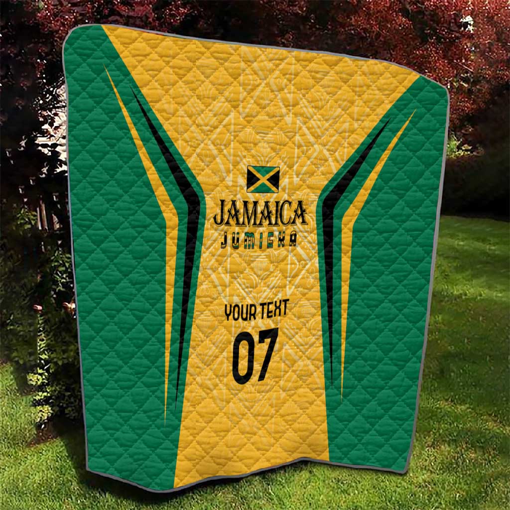 Afro-Jamaica Custom Quilt Golden Ethnic Motifs LT7