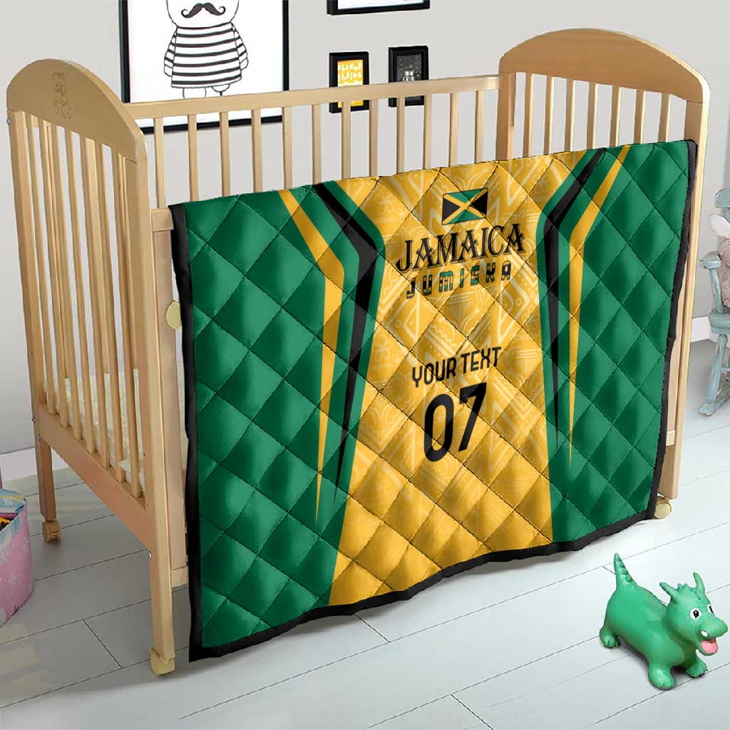 Afro-Jamaica Custom Quilt Golden Ethnic Motifs LT7