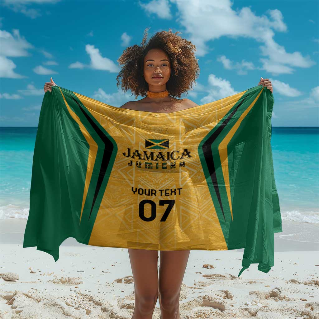 Afro-Jamaica Custom Sarong Golden Ethnic Motifs LT7